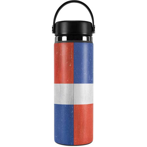 Dominican Republic Flag Distressed Hydro Flask 20oz Wide Mouth Skin