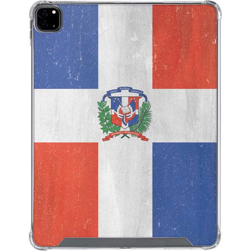 Dominican Republic Flag Distressed iPad Pro 12.9in (2020) Clear Case