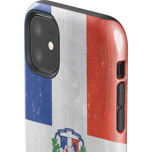 Dominican Republic Flag Distressed iPhone 11 Impact Case
