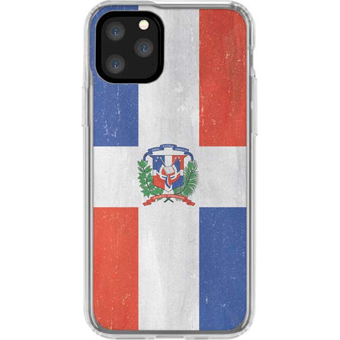 Dominican Republic Flag Distressed iPhone 11 Pro Clear Case