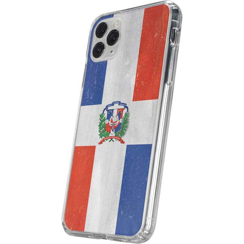 Dominican Republic Flag Distressed iPhone 11 Pro Clear Case