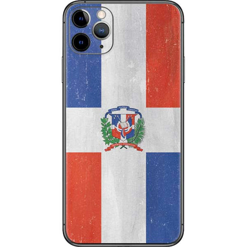 Dominican Republic Flag Distressed iPhone 11 Pro Max Skin