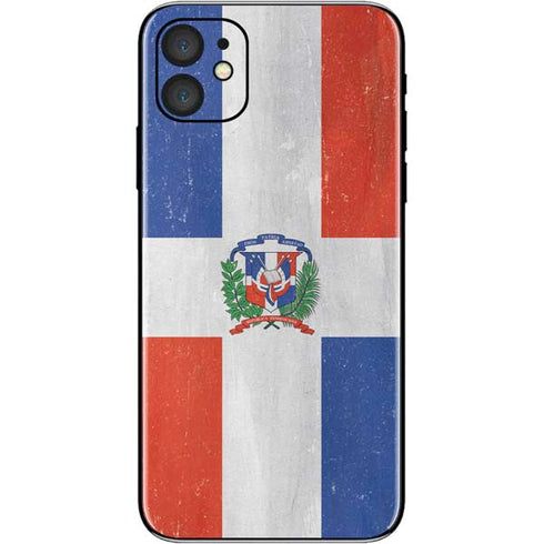 Dominican Republic Flag Distressed iPhone 11 Skin
