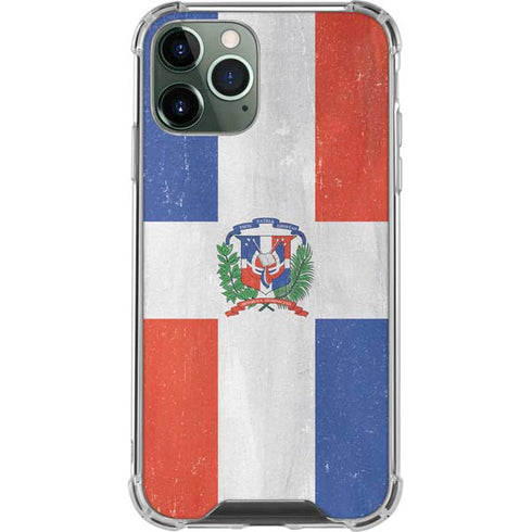 Dominican Republic Flag Distressed iPhone 12 Pro Max Clear Case