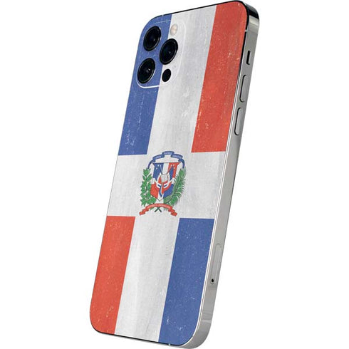 Dominican Republic Flag Distressed iPhone 12 Pro Max Skin