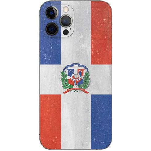 Dominican Republic Flag Distressed iPhone 12 Pro Skin