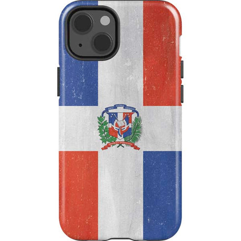 Dominican Republic Flag Distressed iPhone 13 Impact Case