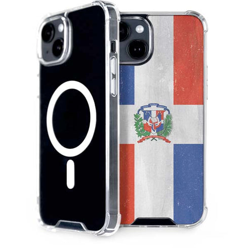 Dominican Republic Flag Distressed iPhone 13 MagSafe Case