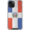Dominican Republic Flag Distressed iPhone 13 Mini Clear Case