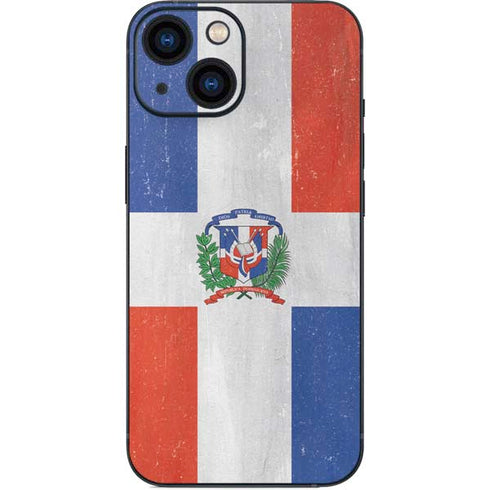 Dominican Republic Flag Distressed iPhone 13 Mini Skin