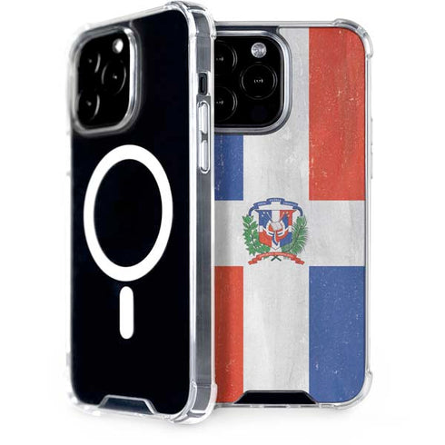 Dominican Republic Flag Distressed iPhone 13 Pro Max MagSafe Case