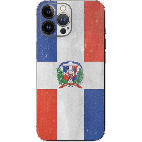 Dominican Republic Flag Distressed iPhone 13 Pro Max Skin