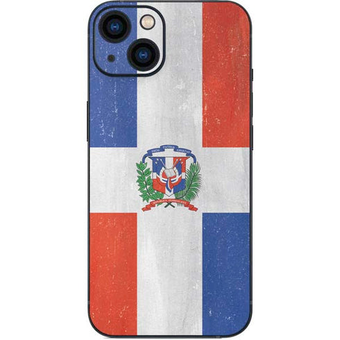 Dominican Republic Flag Distressed iPhone 15 Plus Skin