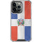 Dominican Republic Flag Distressed iPhone 14 Pro Clear Case