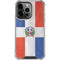 Dominican Republic Flag Distressed iPhone 14 Pro Clear Case