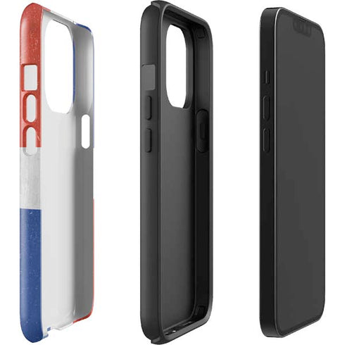 Dominican Republic Flag Distressed iPhone 14 Pro Impact Case