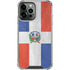 Dominican Republic Flag Distressed iPhone 14 Pro Max Clear Case