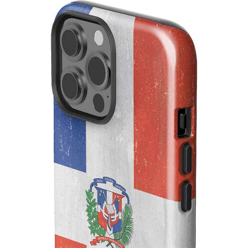 Dominican Republic Flag Distressed iPhone 14 Pro Max Impact Case