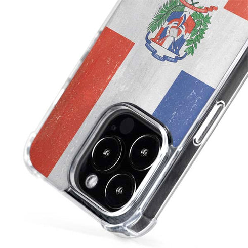 Dominican Republic Flag Distressed iPhone 14 Pro Max MagSafe Case