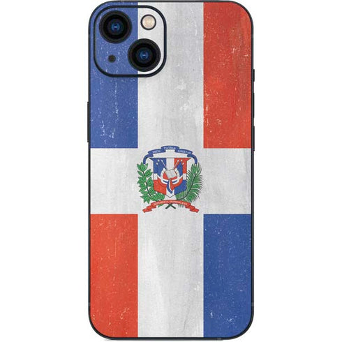 Dominican Republic Flag Distressed iPhone 14 Skin