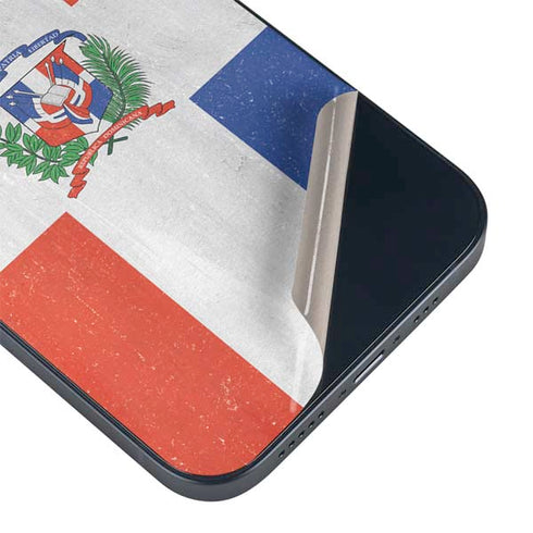 Dominican Republic Flag Distressed iPhone 14 Skin