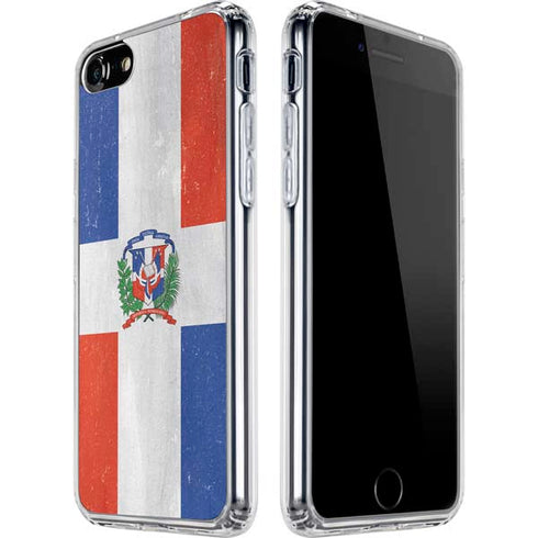 Dominican Republic Flag Distressed iPhone SE (2nd & 3rd Gen) Clear Case