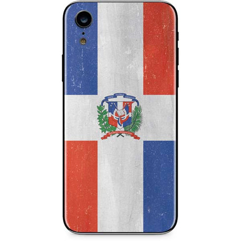 Dominican Republic Flag Distressed iPhone XR Skin