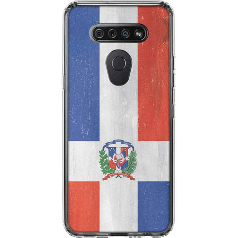 Dominican Republic Flag Distressed LG K51/Q51 Clear Case