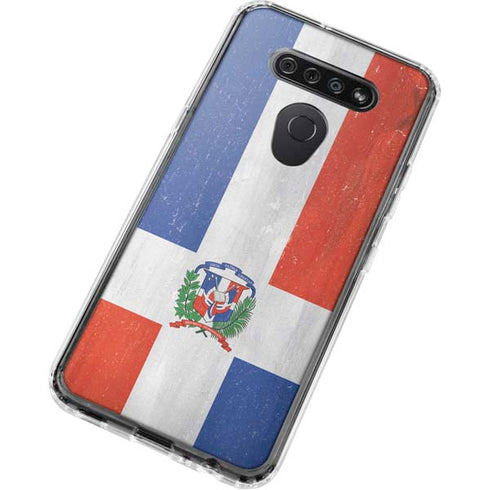 Dominican Republic Flag Distressed LG K51/Q51 Clear Case