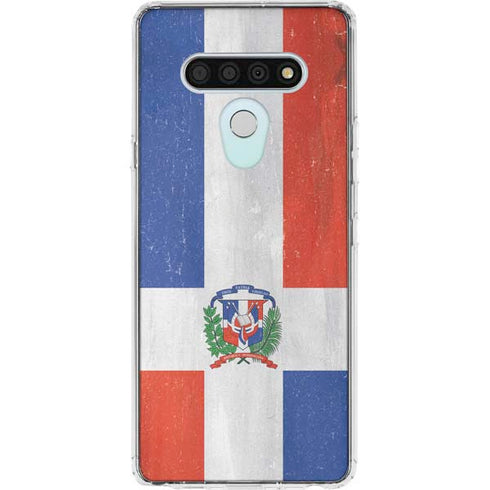 Dominican Republic Flag Distressed LG Stylo 6 Clear Case