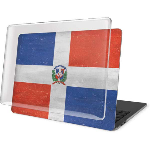 Dominican Republic Flag Distressed MacBook Pro 16in (2019-20) Case plus Skin