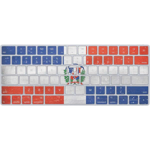 Dominican Republic Flag Distressed Magic Keyboard Skin