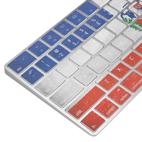 Dominican Republic Flag Distressed Magic Keyboard Skin