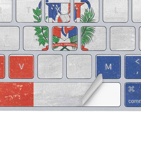 Dominican Republic Flag Distressed Magic Keyboard Skin