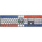 Dominican Republic Flag Distressed Magic Keyboard with Numeric Keypad Skin