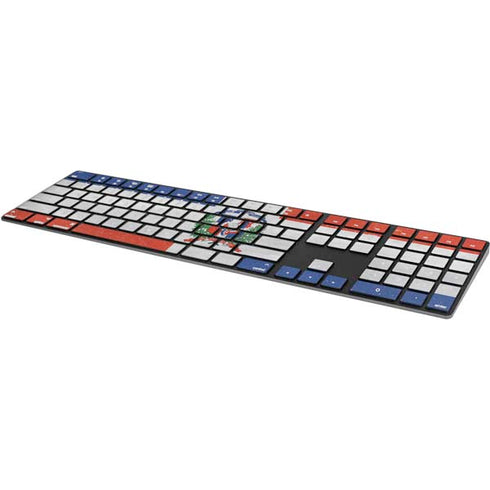 Dominican Republic Flag Distressed Magic Keyboard with Numeric Keypad Skin
