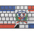 Dominican Republic Flag Distressed Magic Keyboard with Numeric Keypad Skin