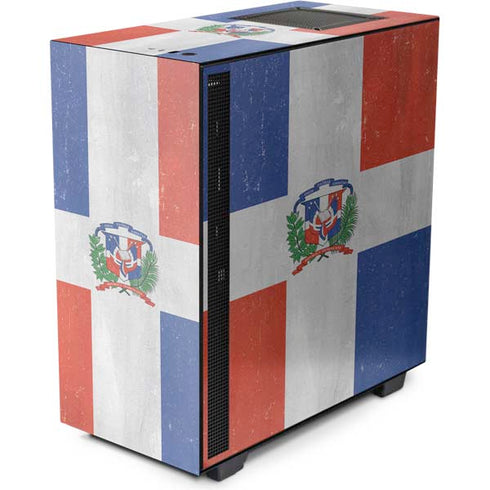 Dominican Republic Flag Distressed NZXT H510 Compact ATX Mid-Tower Case Skin