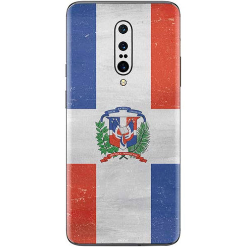 Dominican Republic Flag Distressed OnePlus 7 Pro Skin