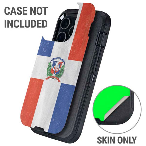 Dominican Republic Flag Distressed Otterbox Defender iPhone Skin
