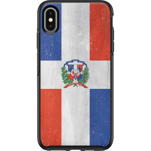 Dominican Republic Flag Distressed Otterbox Symmetry iPhone Skin