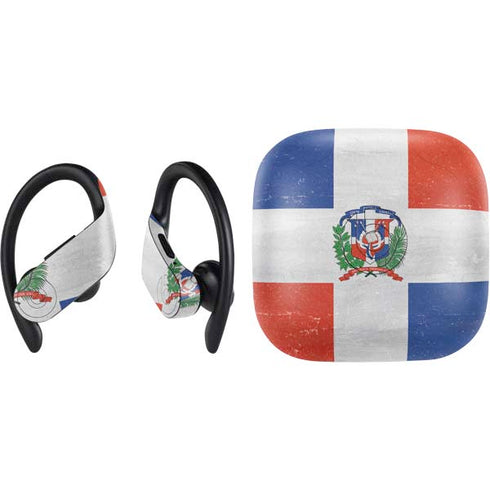 Dominican Republic Flag Distressed PowerBeats Pro Skin