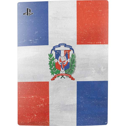 Dominican Republic Flag Distressed PS5 Digital Edition Console Skin