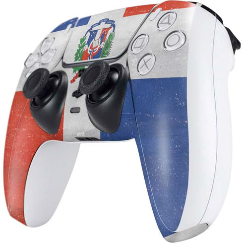 Dominican Republic Flag Distressed PS5 Controller Skin