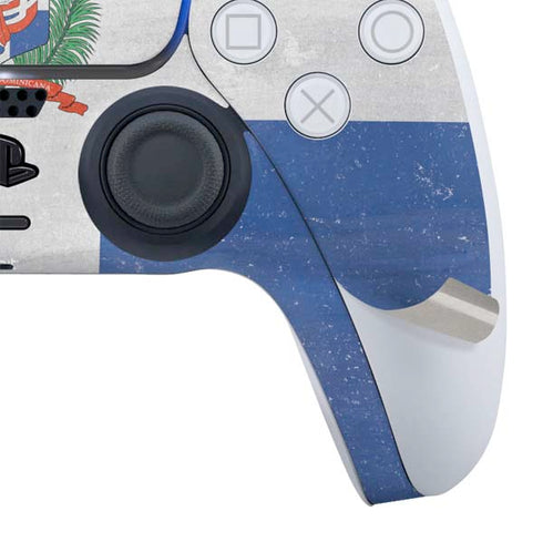 Dominican Republic Flag Distressed PS5 Controller Skin