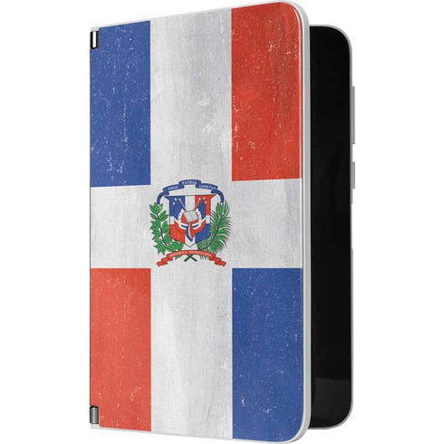 Dominican Republic Flag Distressed Surface Duo Skin