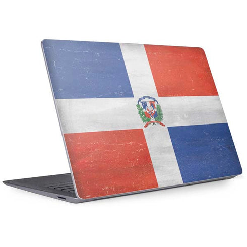 Dominican Republic Flag Distressed Surface Laptop 3 13.5in Skin