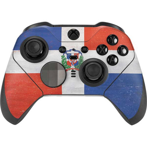 Dominican Republic Flag Distressed Xbox Elite Wireless Controller Series 2 Skin