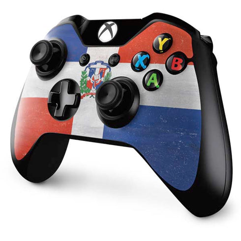 Dominican Republic Flag Distressed Xbox One Controller Skin