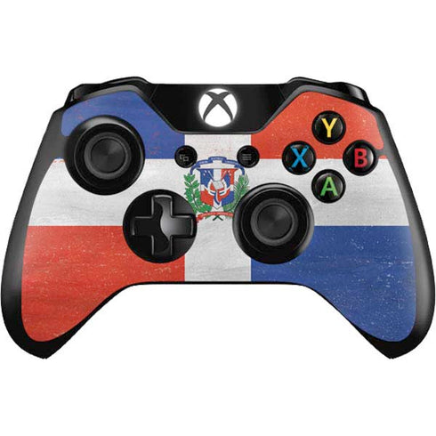 Dominican Republic Flag Distressed Xbox One Controller Skin